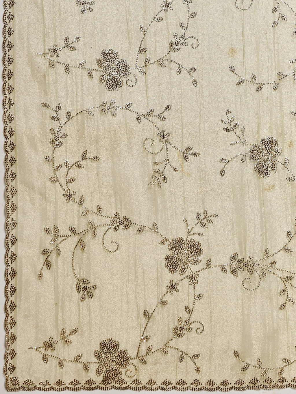 Pista Green Embroidered Tissue Saree