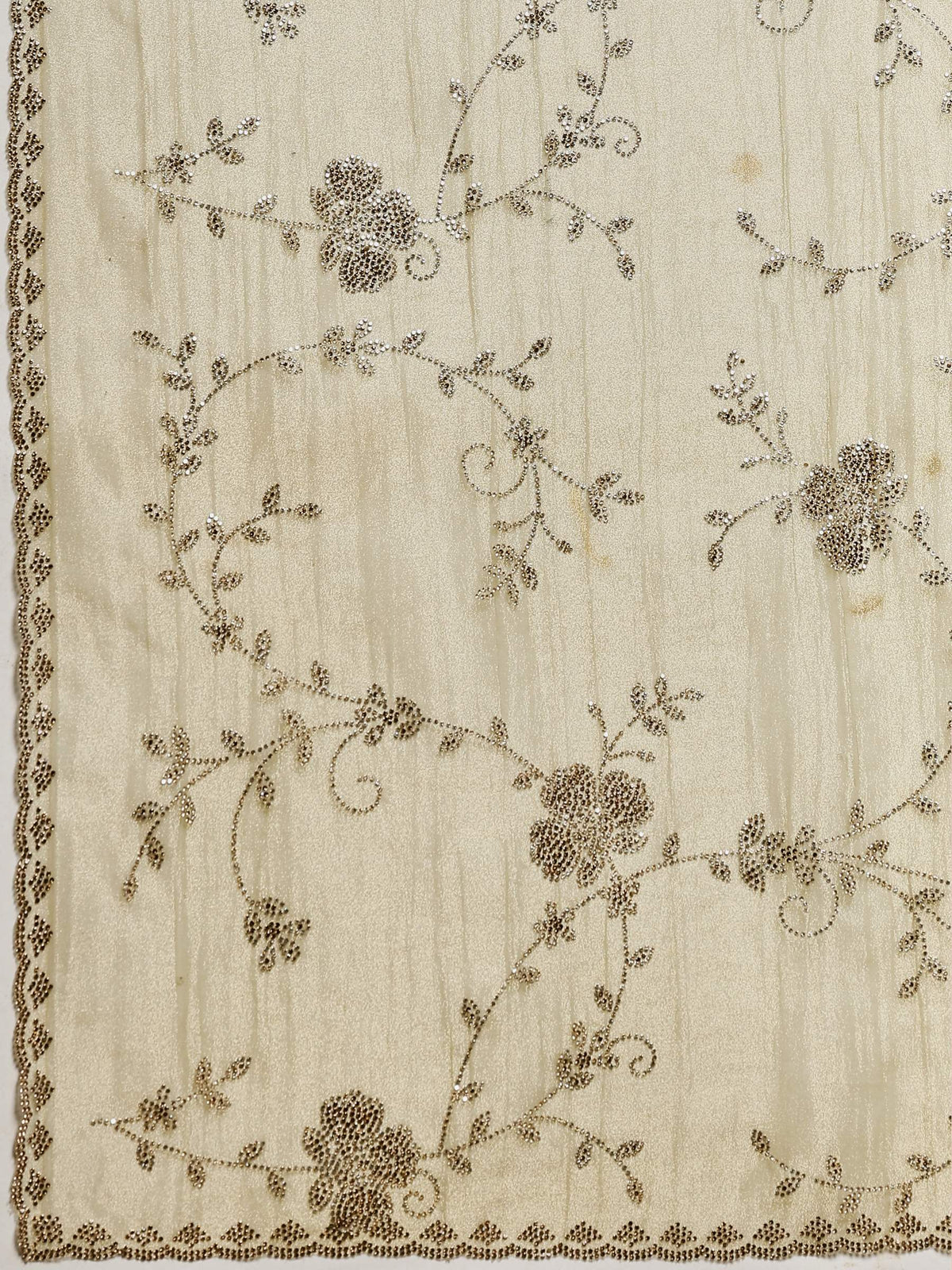 Pista Green Embroidered Tissue Saree