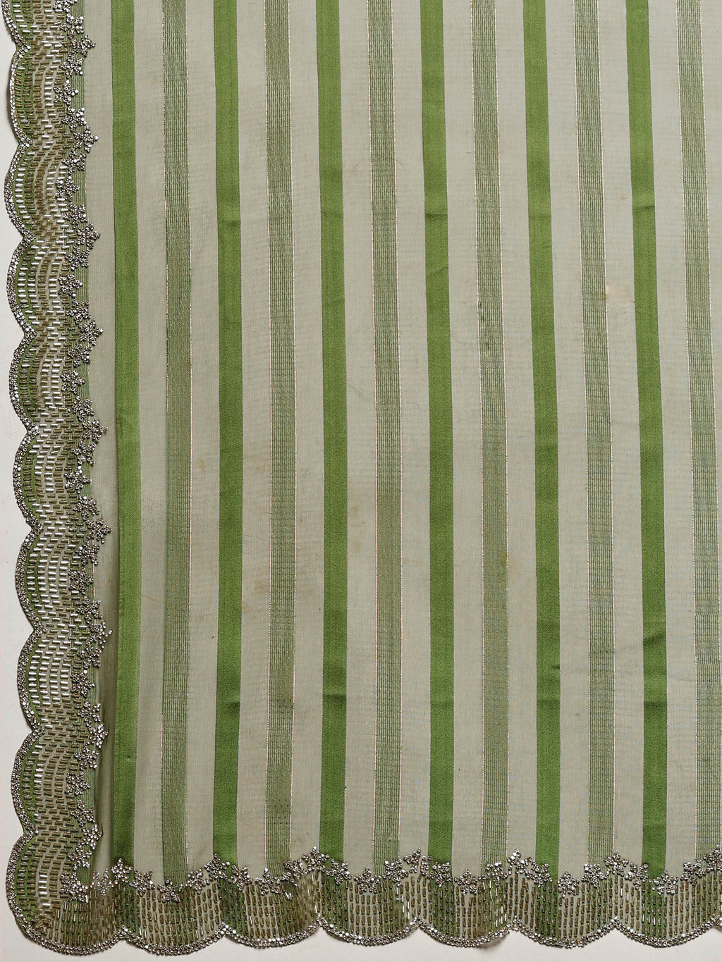 Green Embroidered Organza Saree