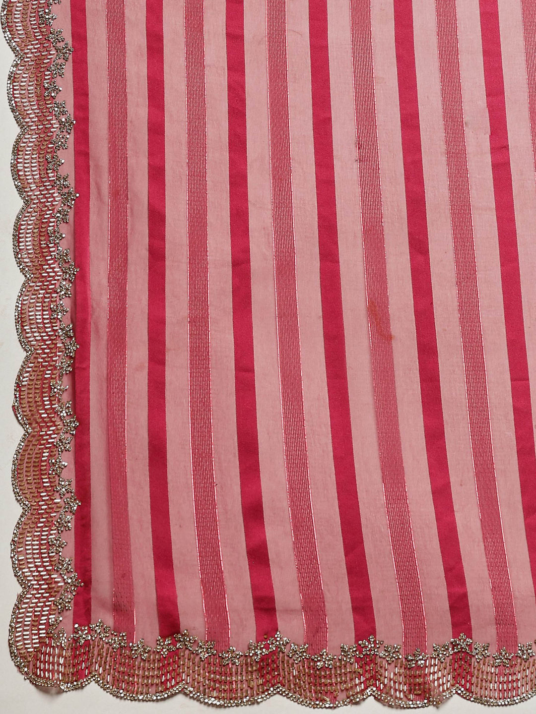 Maroon Embroidered Organza Saree