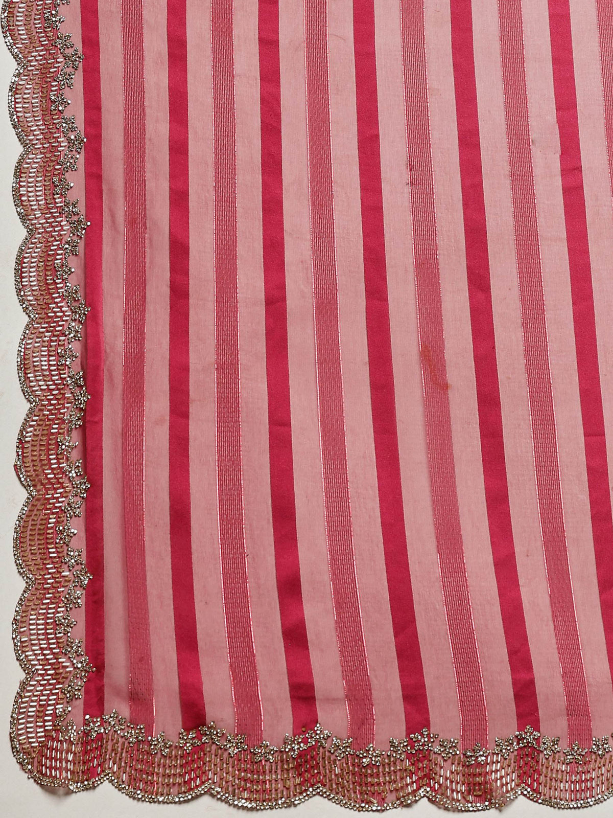 Maroon Embroidered Organza Saree