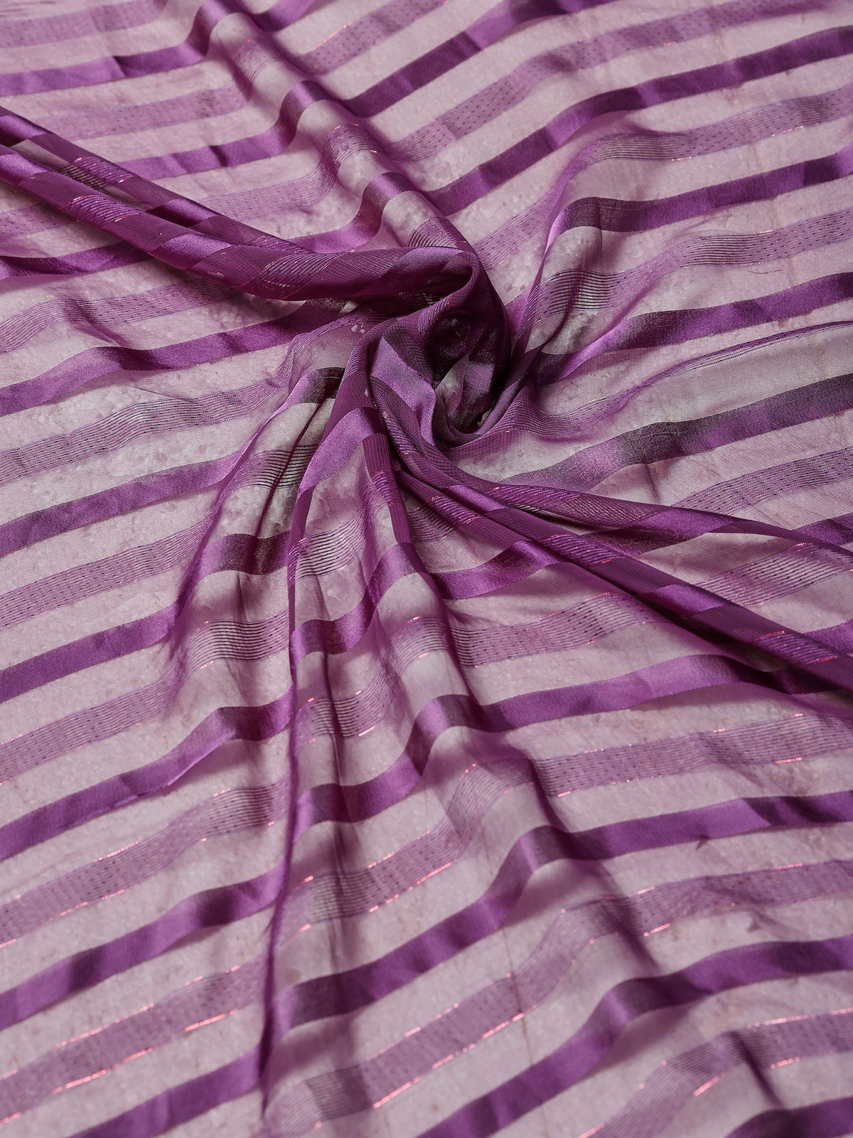 Purple Embroidered Organza Saree