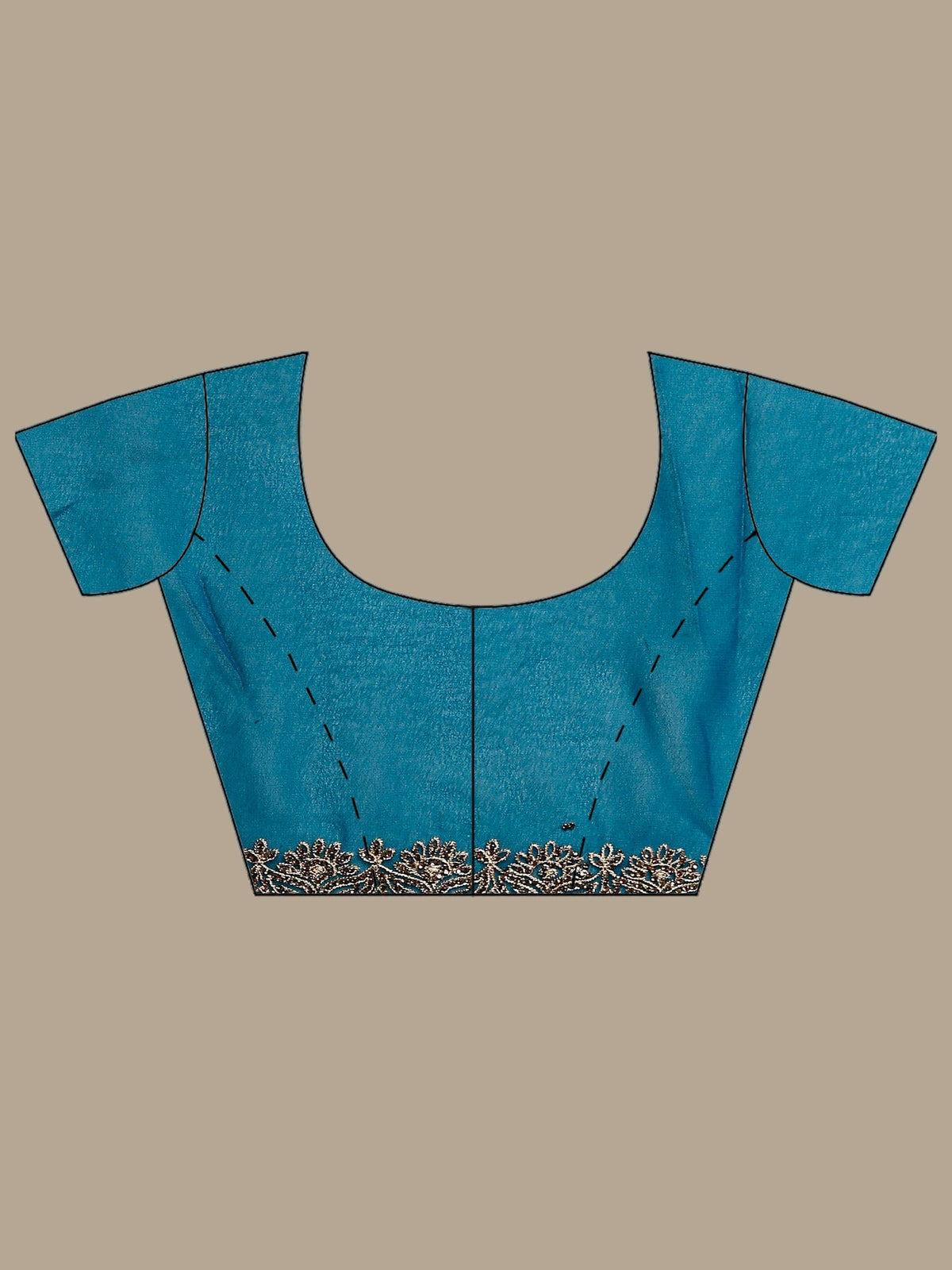Rama Green Embroidered Georgette Saree