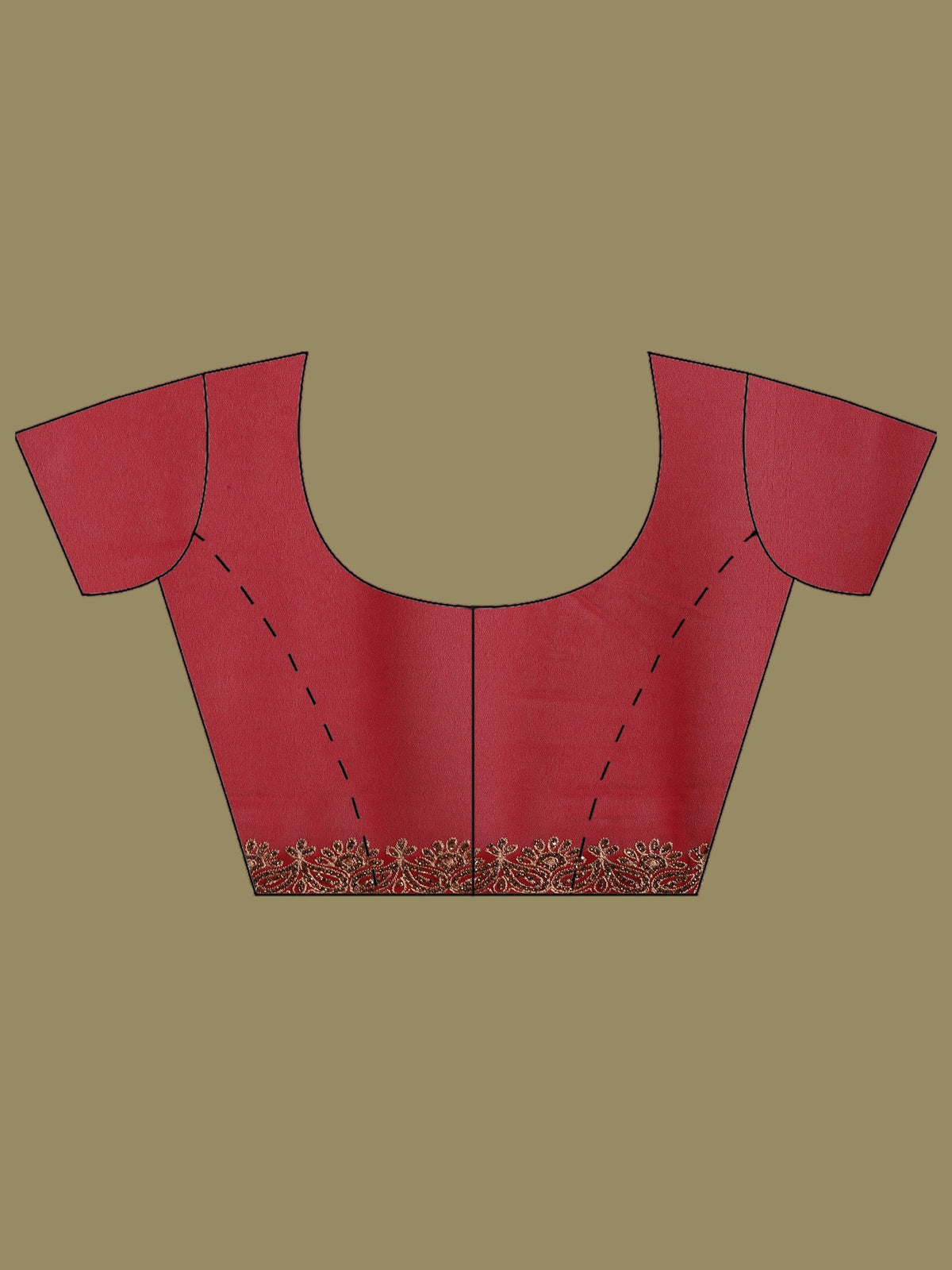 Rani Embroidered Georgette Saree