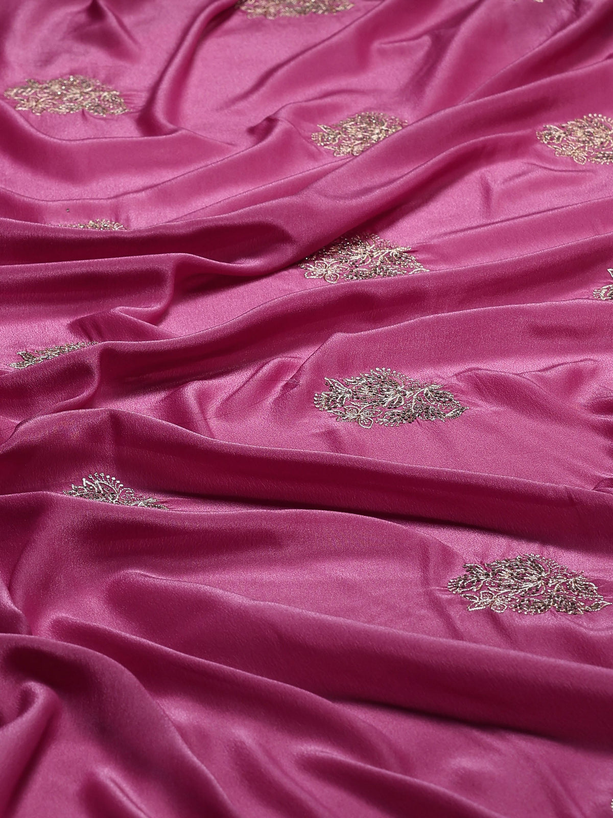 Mauve Embroidered Organza Saree