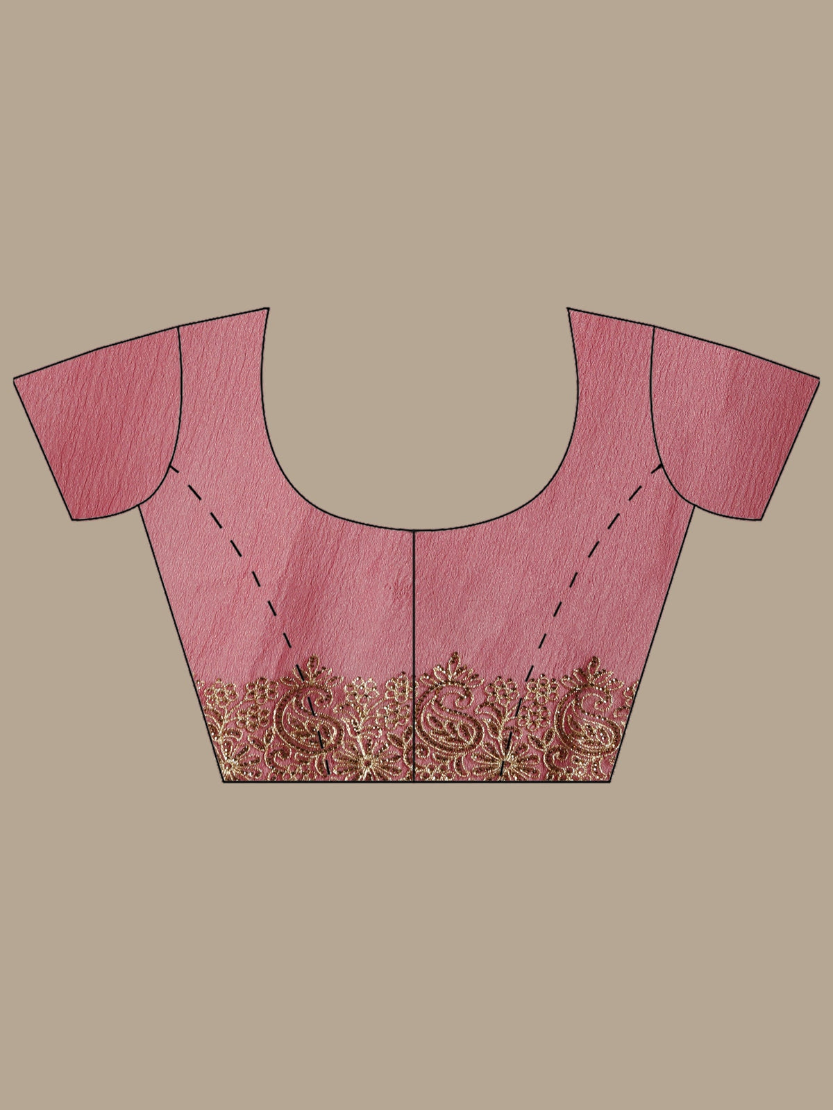 Onion Pink Embroidered Organza Saree
