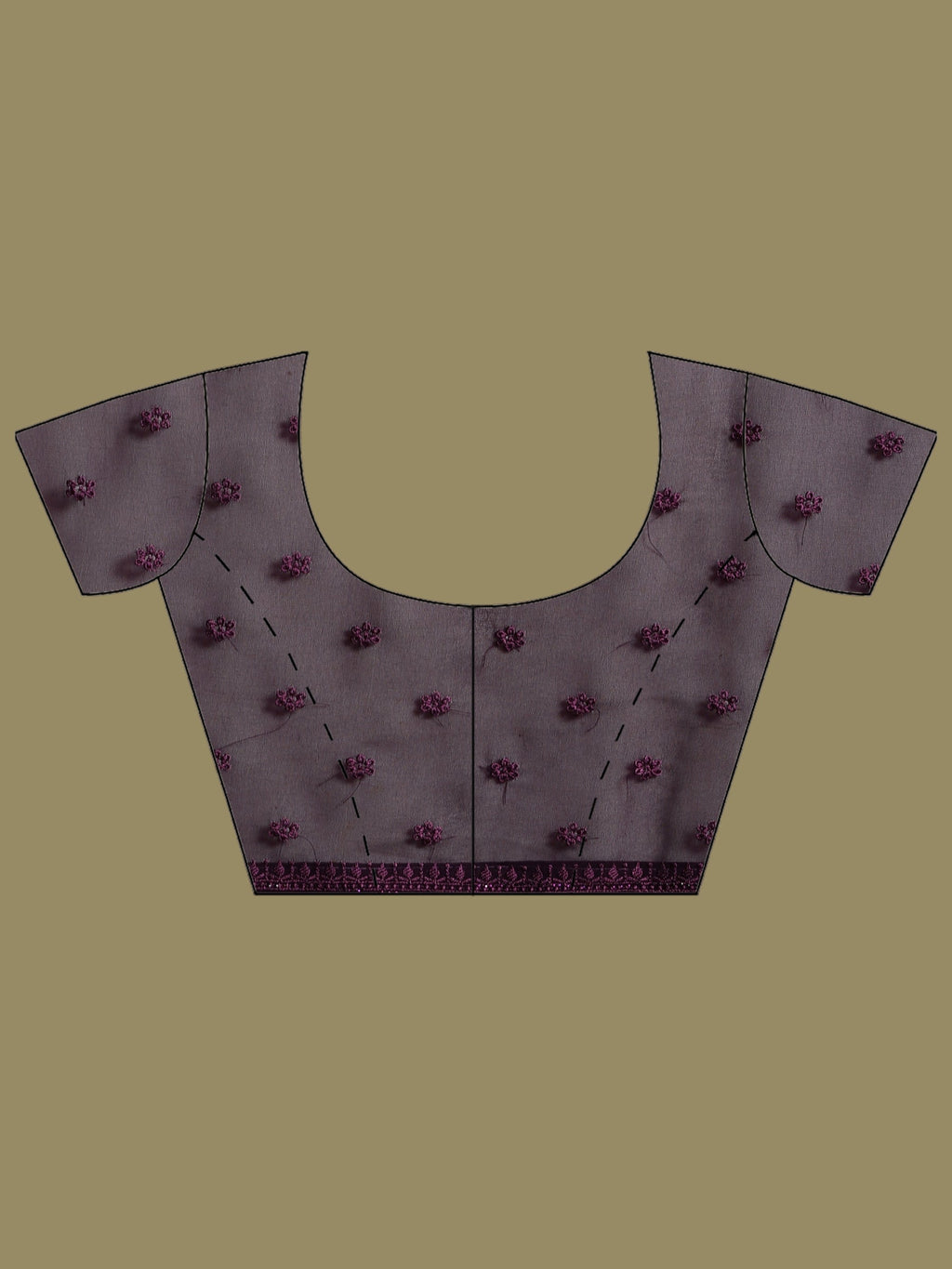 Purple Embroidered Georgette Saree