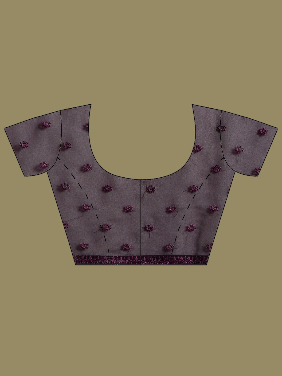 Purple Embroidered Georgette Saree