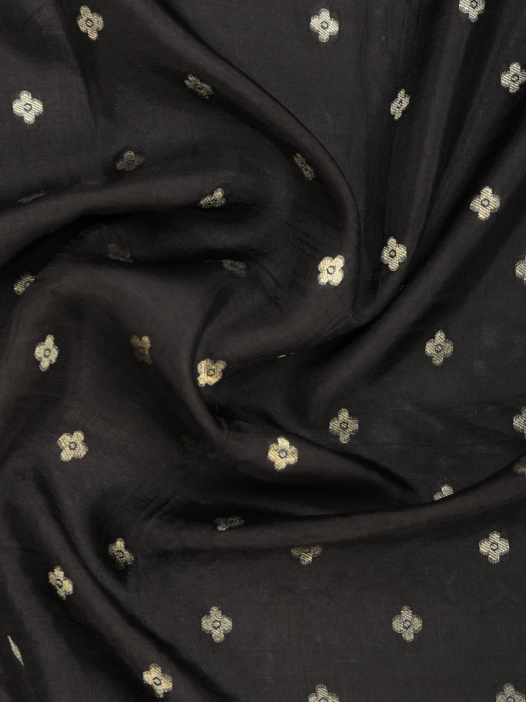 Black Resham Embroidery Crepe Saree