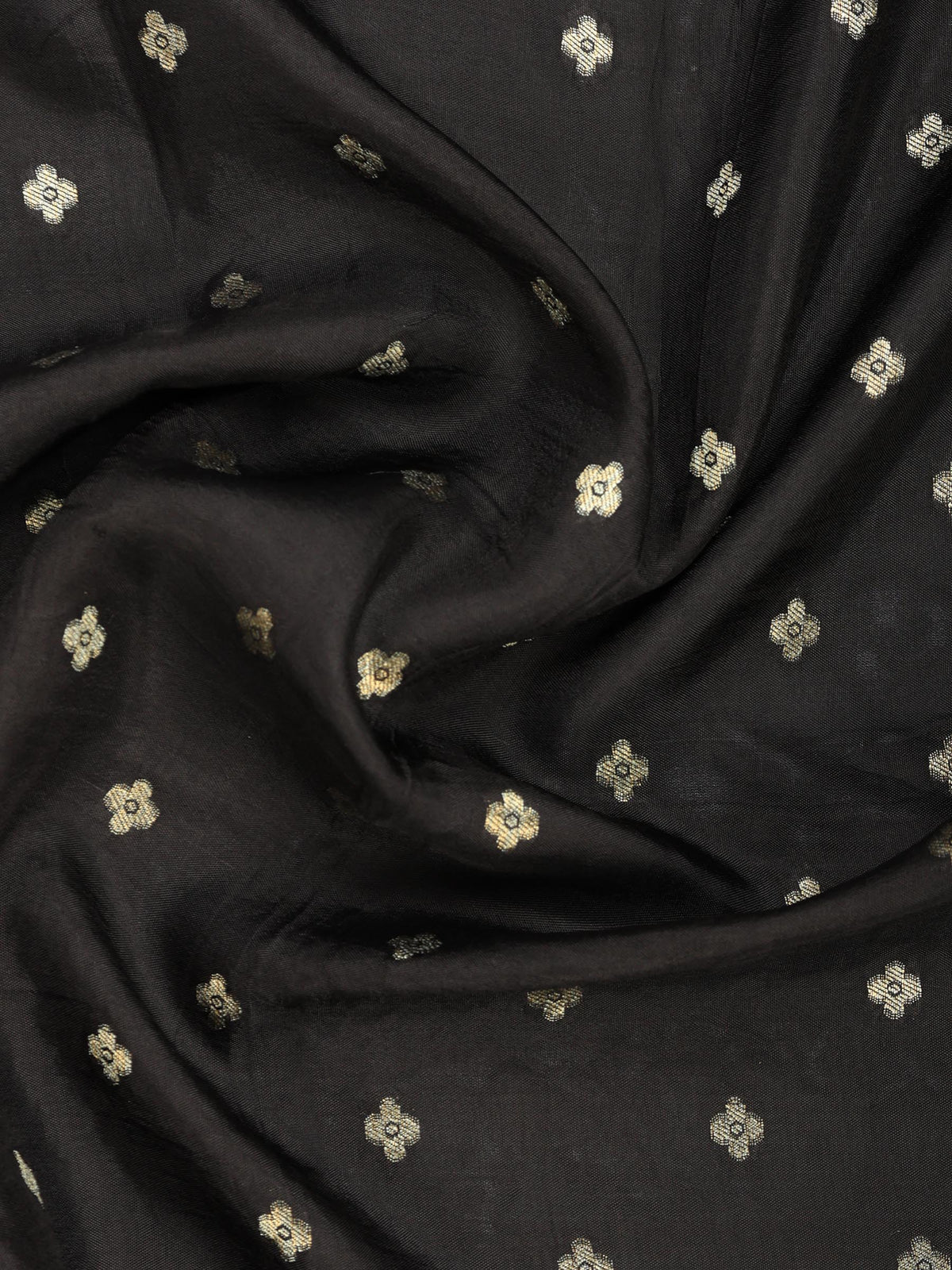 Black Resham Embroidery Crepe Saree