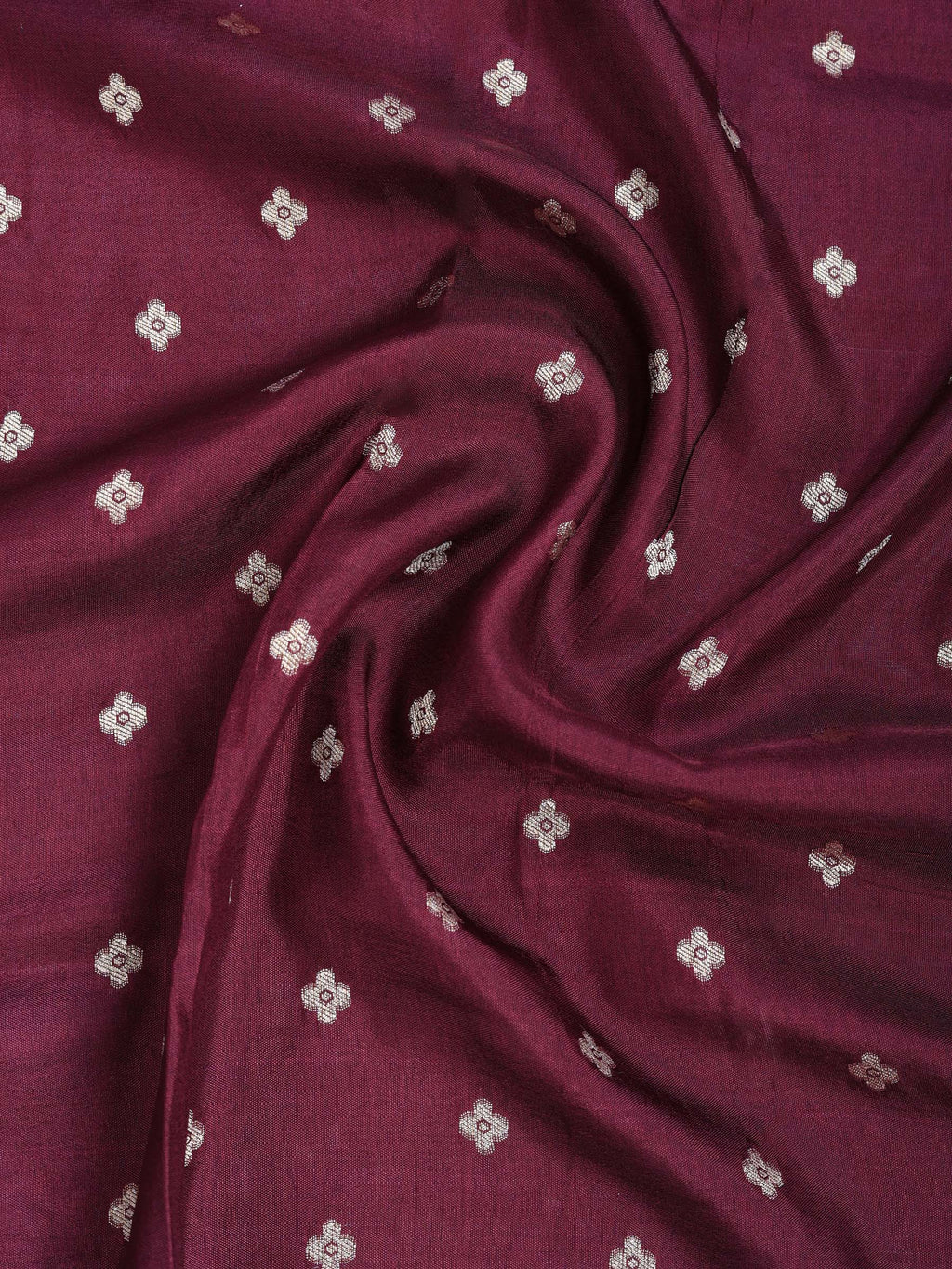 Wine Resham Embroidery Crepe Saree