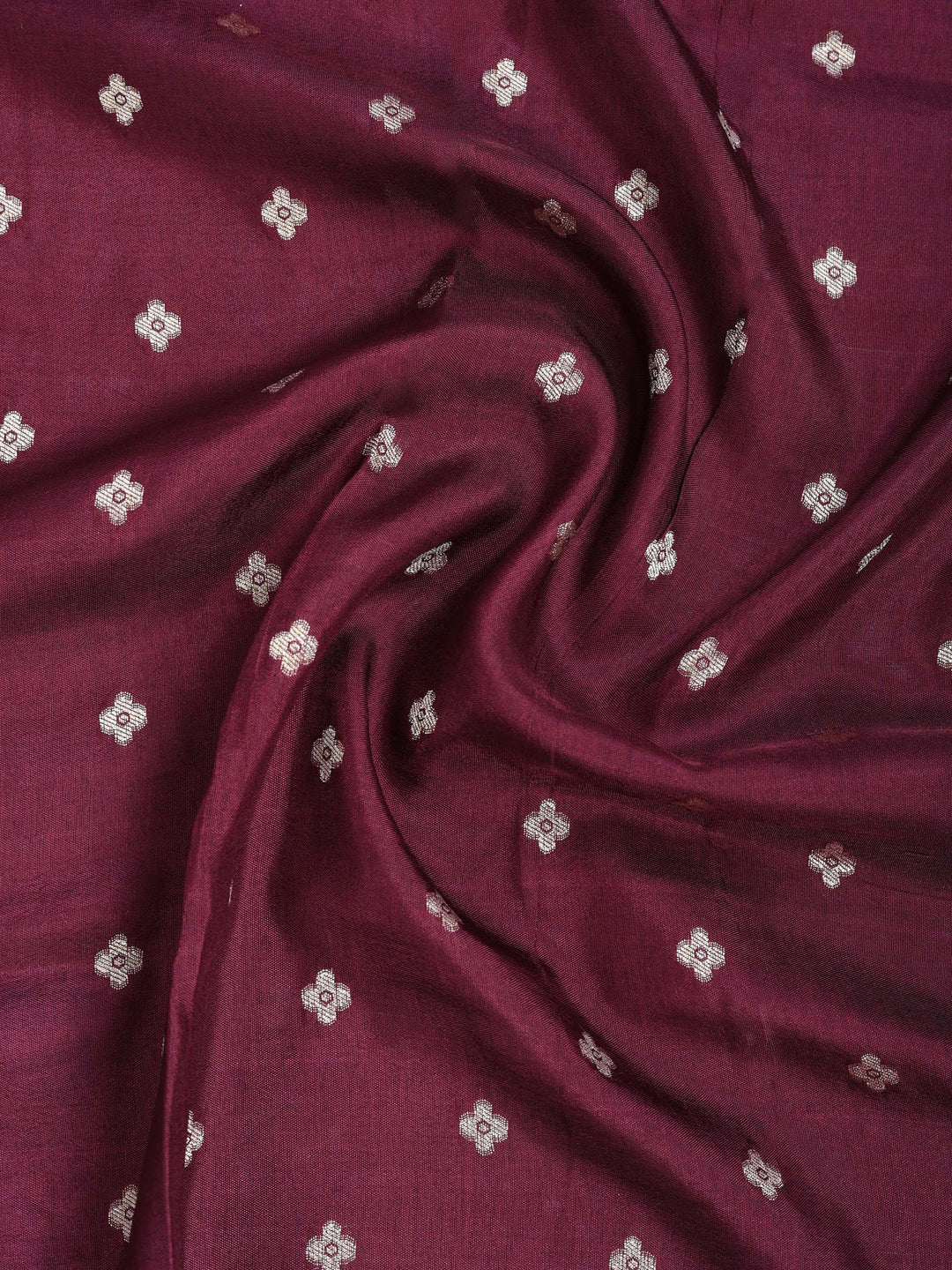 Wine Resham Embroidery Crepe Saree