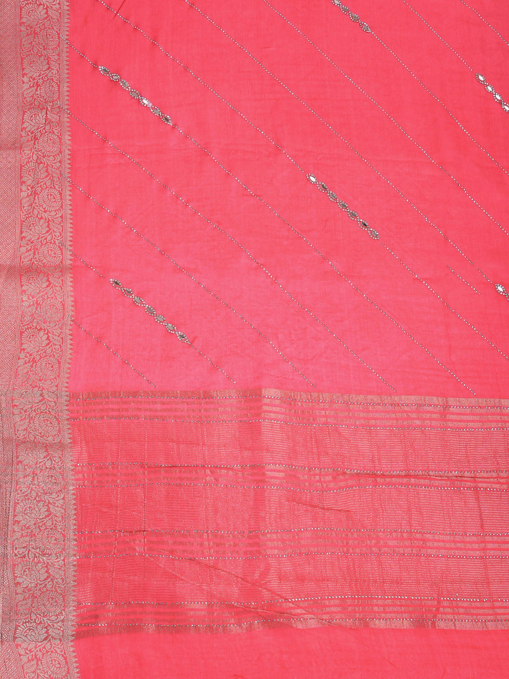 Gazari Stone Work Crepe Saree