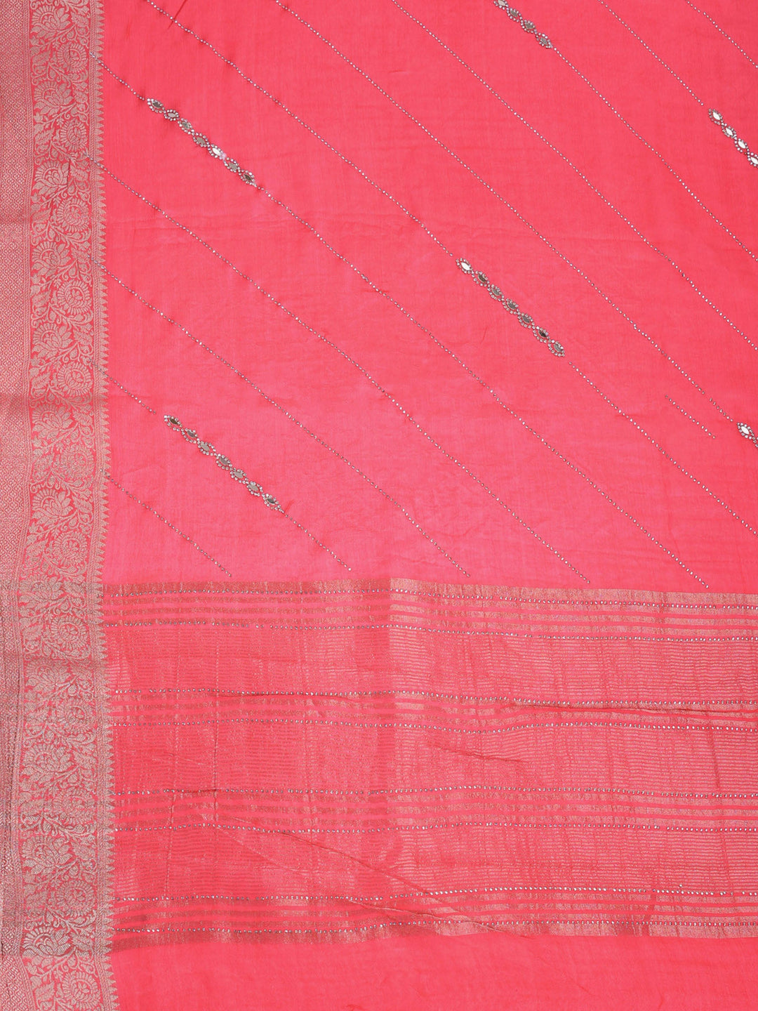 Gazari Stone Work Crepe Saree