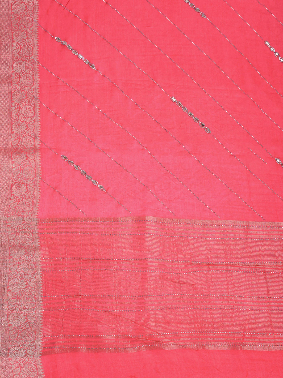 Gazari Stone Work Crepe Saree