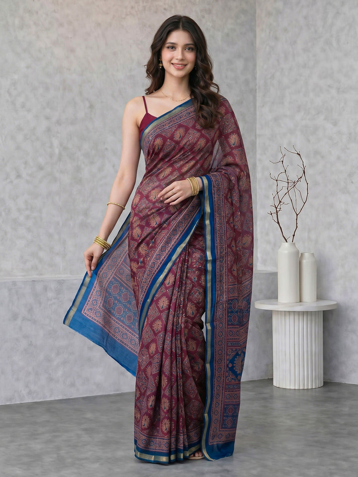 Printed Art Silk Saree