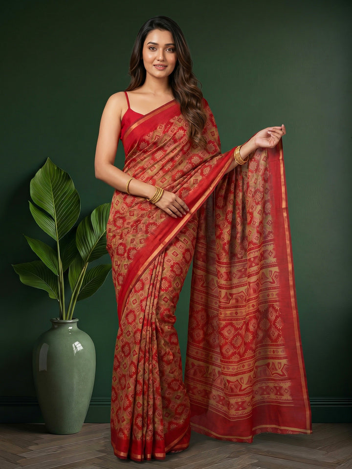 Printed Art Silk Saree