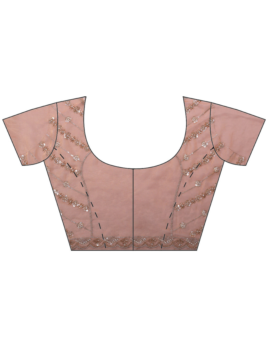 Dusty Pink Embroidered Tissue Saree
