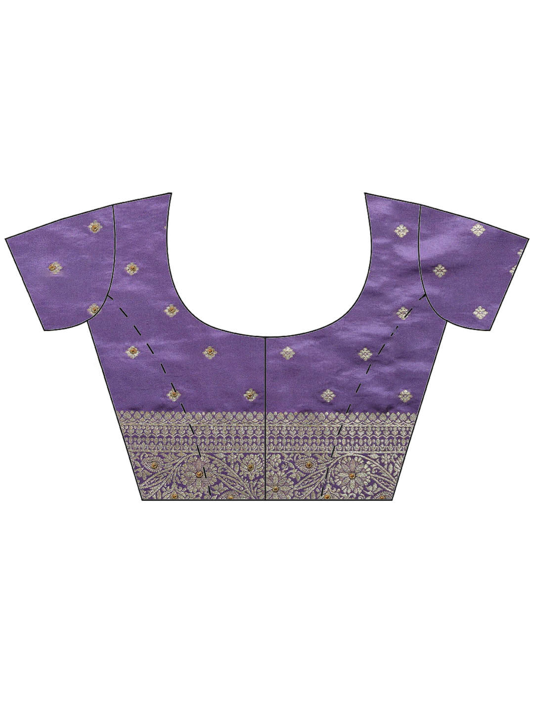 Lavender Embroidered Satin Saree