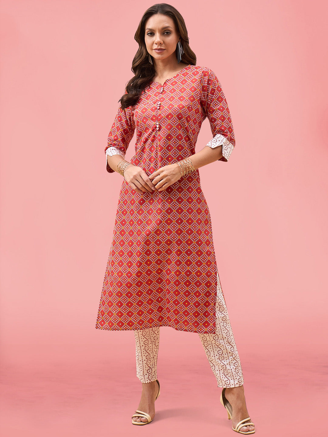 Printed Cotton Kurta Set
