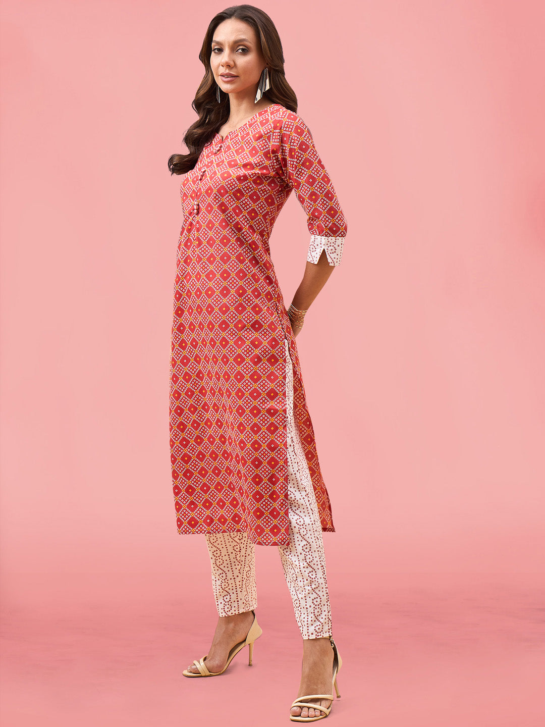 Printed Cotton Kurta Set