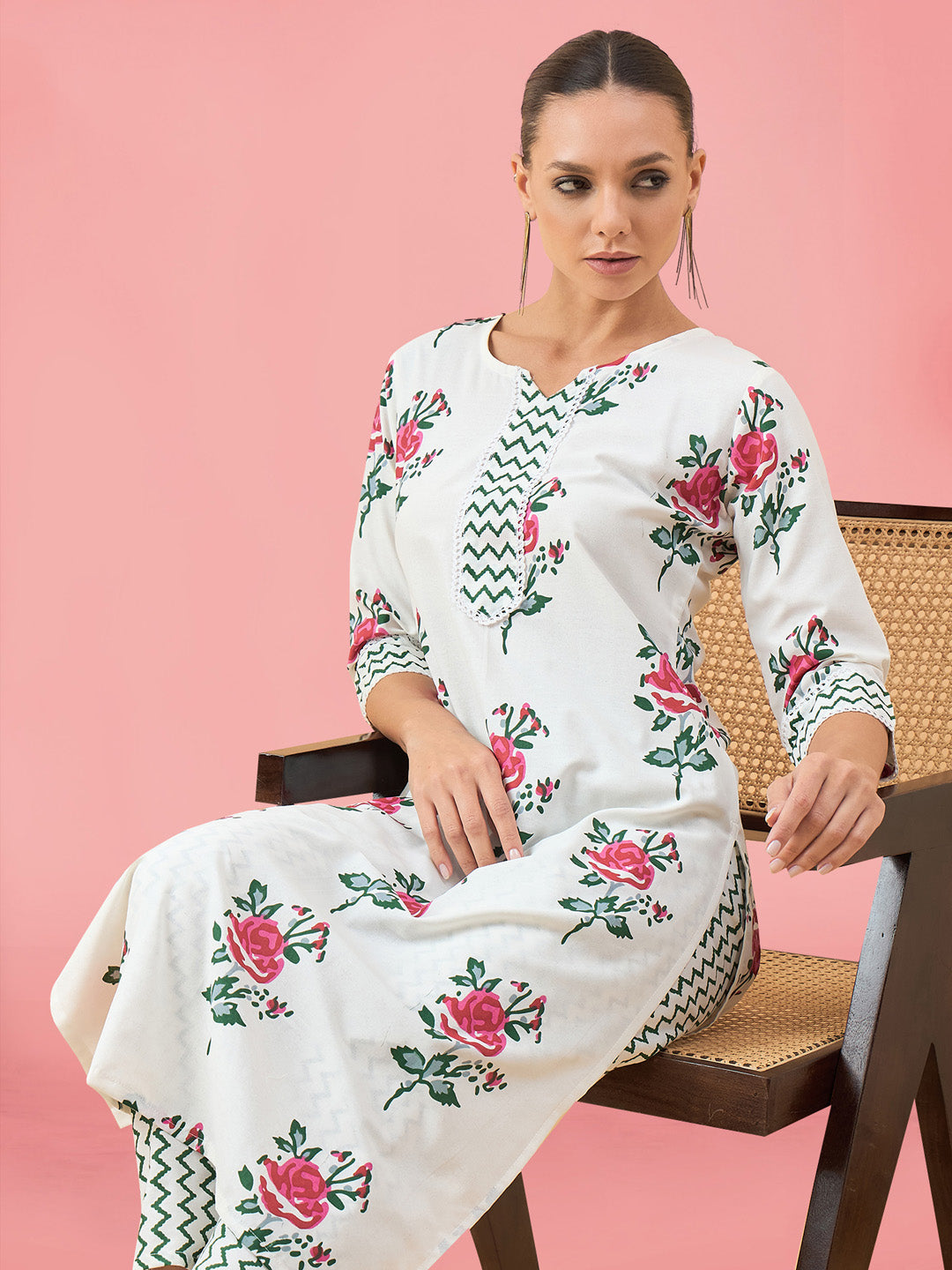 Printed Cotton Kurta Set