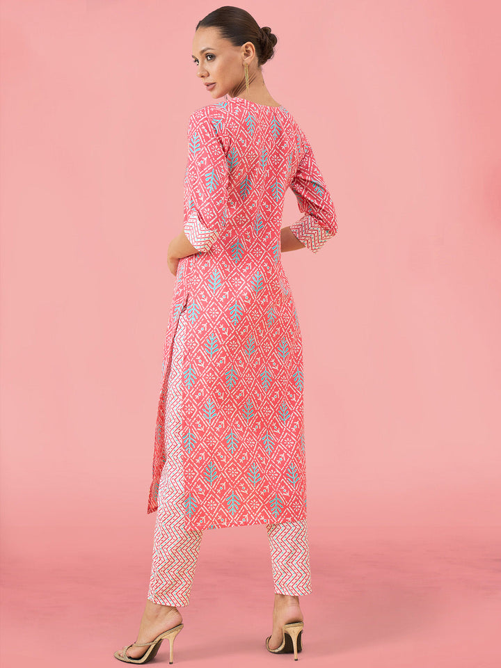 Printed Cotton Kurta Set