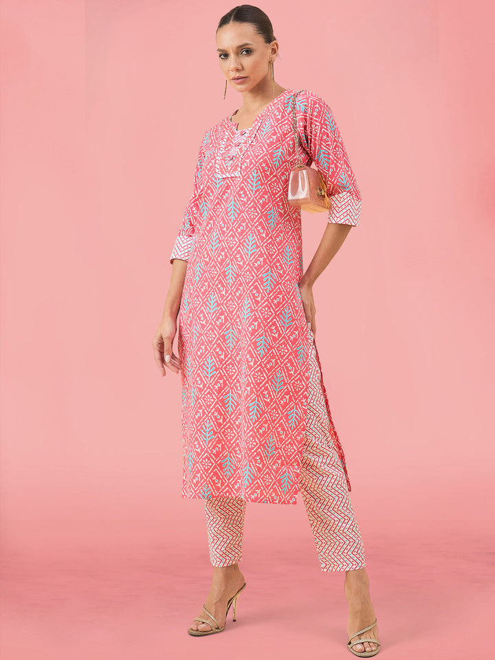 Printed Cotton Kurta Set