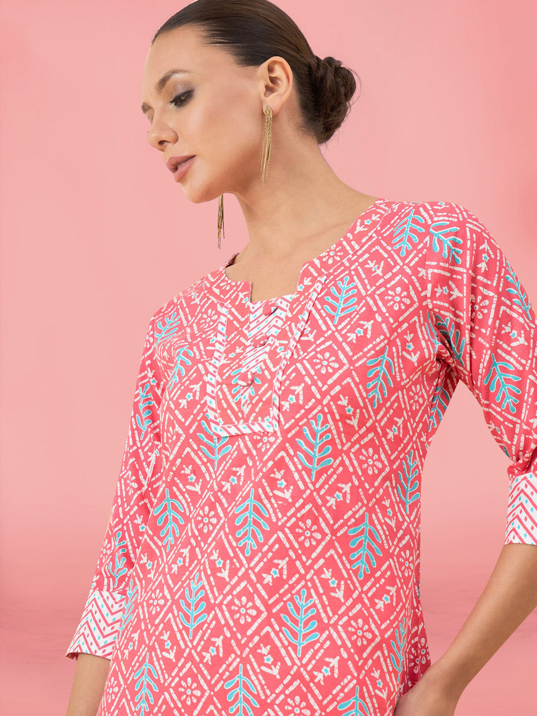 Printed Cotton Kurta Set