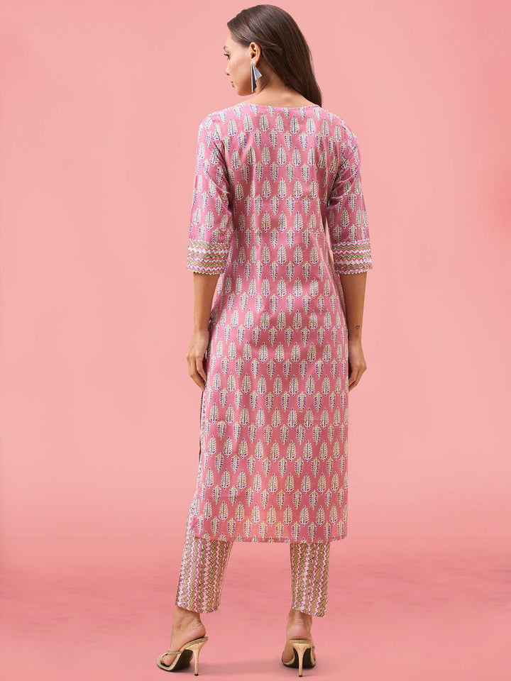 Printed Cotton Kurta Set