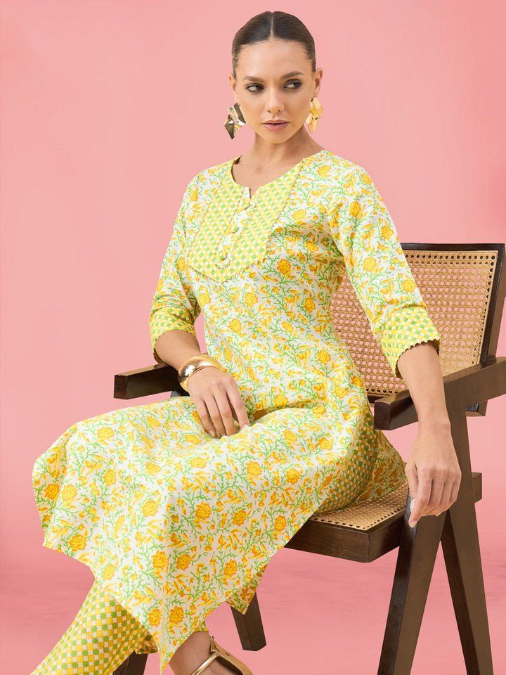 Printed Cotton Kurta Set