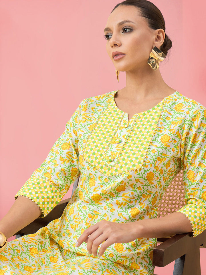 Printed Cotton Kurta Set