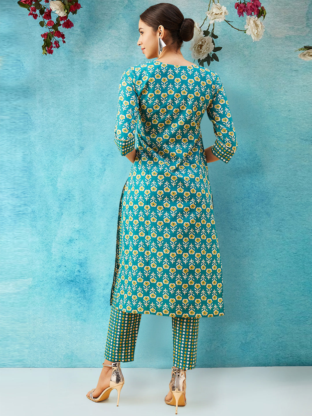 Printed Cotton Kurta Set