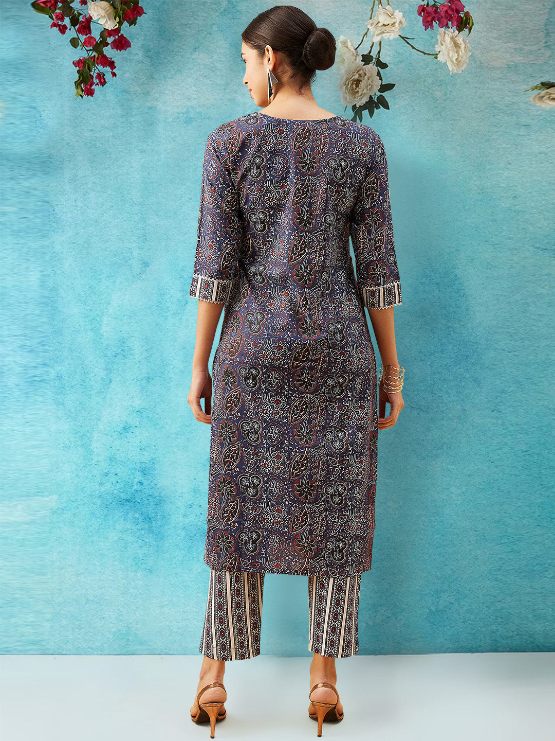 Printed Cotton Kurta Set