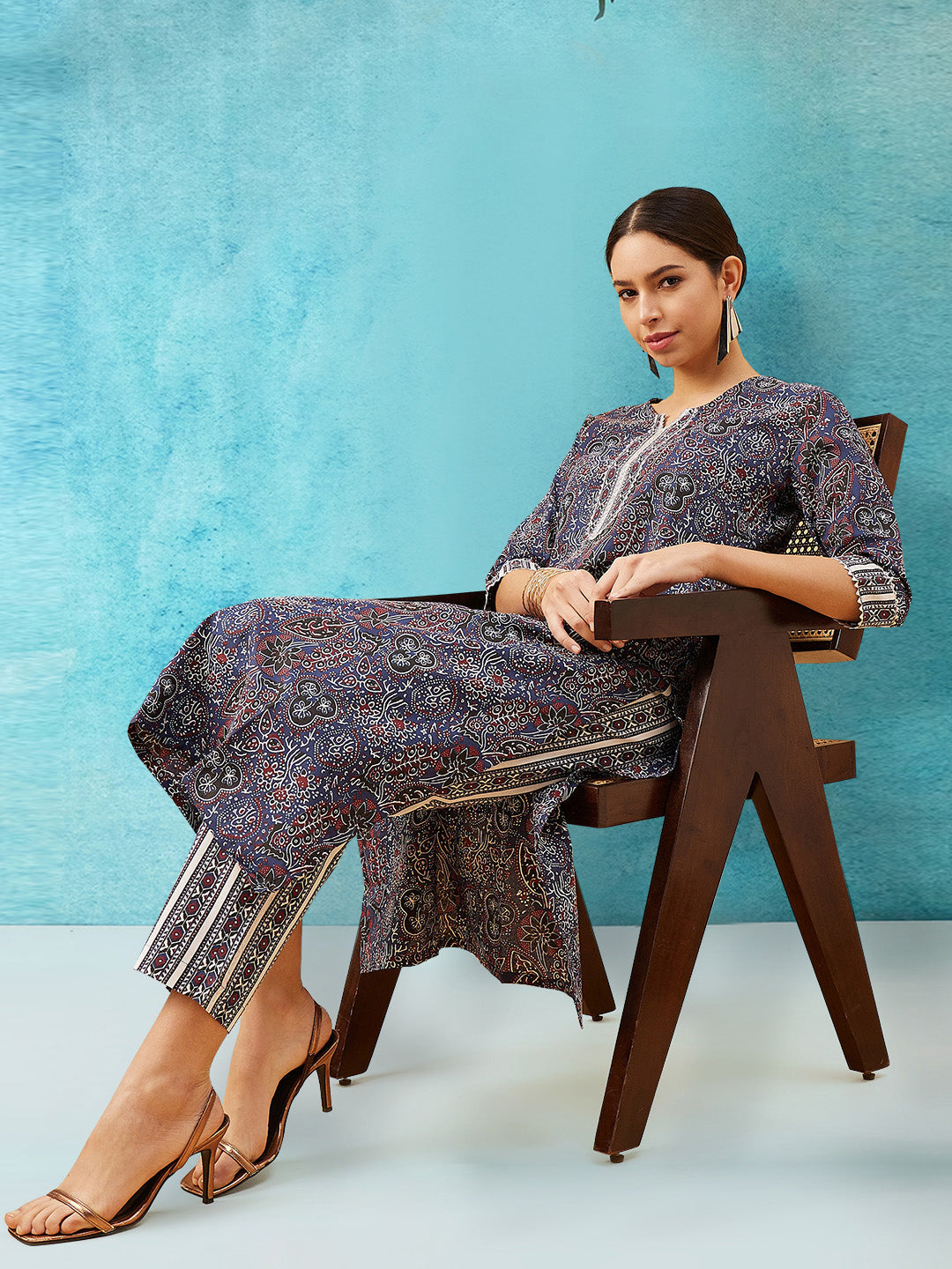 Printed Cotton Kurta Set