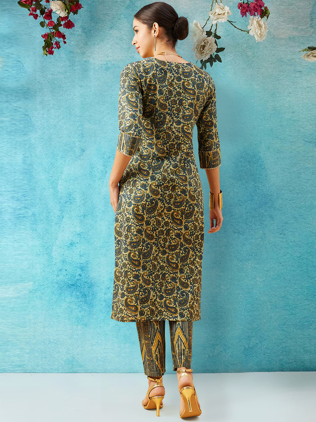 Printed Cotton Kurta Set
