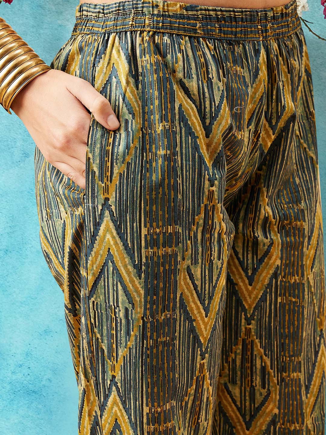 Printed Cotton Kurta Set