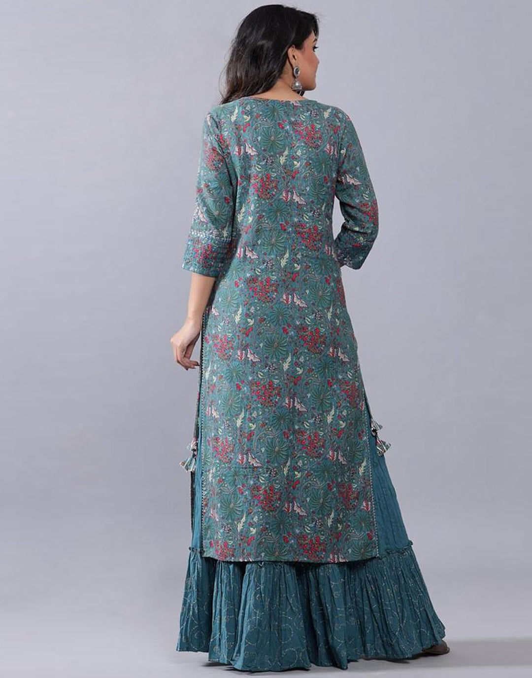 Printed Cotton Kurti with Skirt