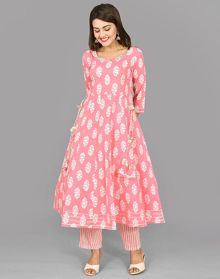 Cotton Printed Stitched Salwar Kameez Set