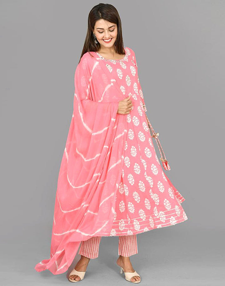 Cotton Printed Stitched Salwar Kameez Set