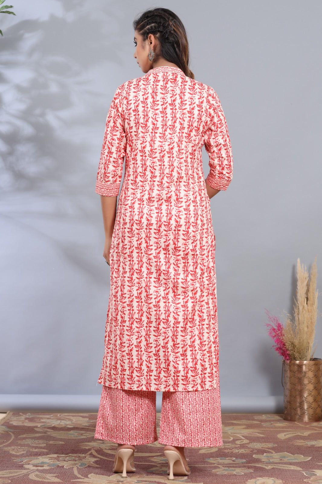 Printed Cotton Kurta With Pants