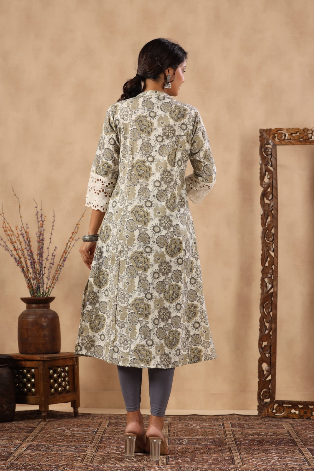 Floral Printed Cotton Kurta