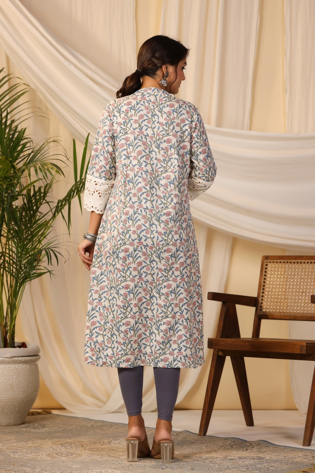 Floral Printed Cotton Kurta