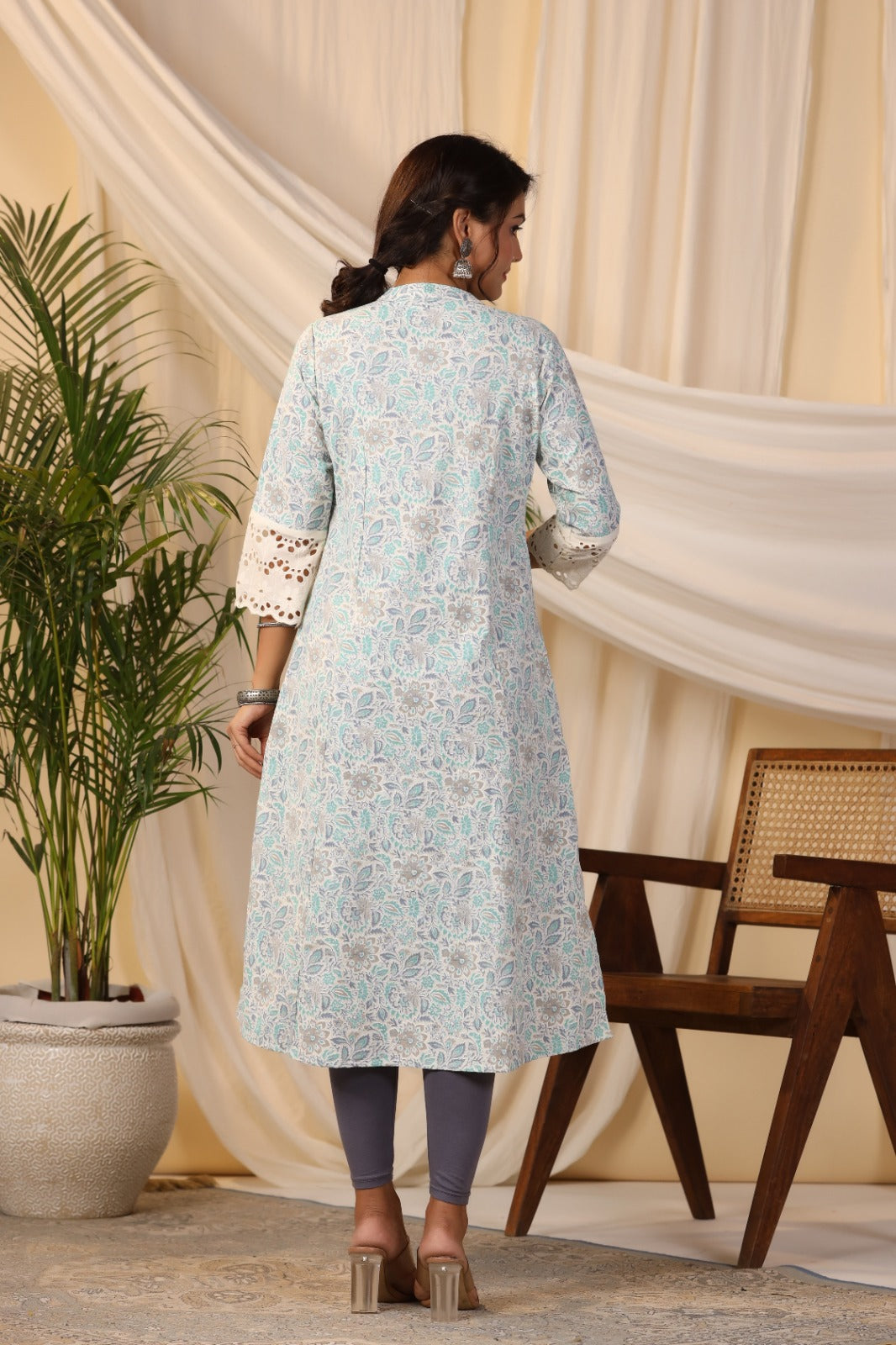 Floral Printed Cotton Kurta