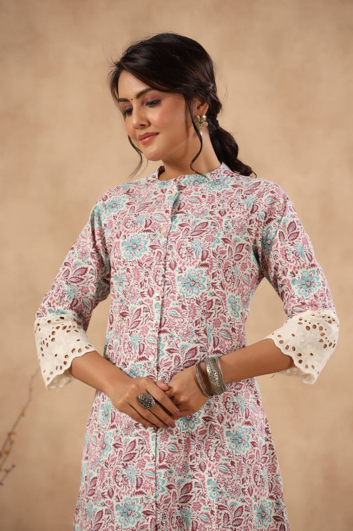 Floral Printed Cotton Kurta