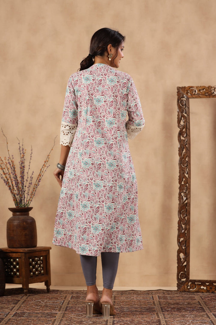 Floral Printed Cotton Kurta