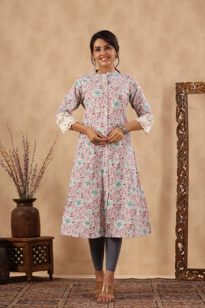 Floral Printed Cotton Kurta