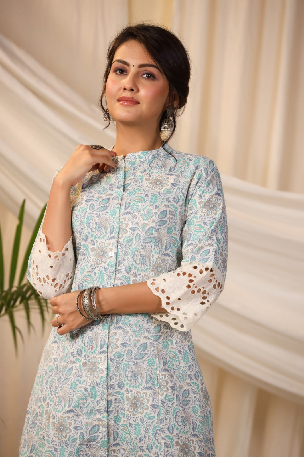 Floral Printed Cotton Kurta