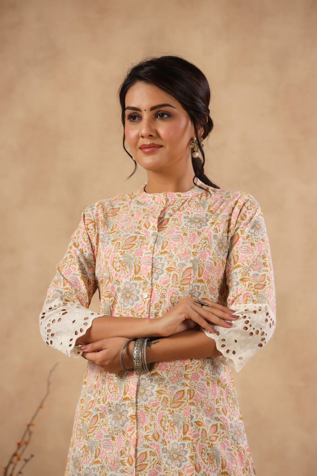 Floral Printed Cotton Kurta