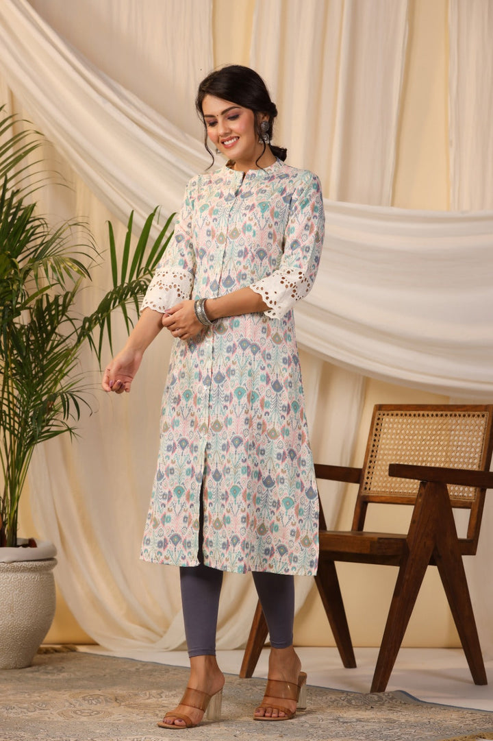 Floral Printed Cotton Kurta